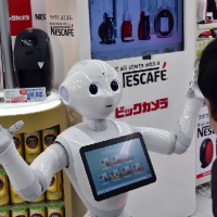 Friendly robot starts working in stores
