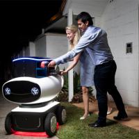 Dominos pizza delivery robot