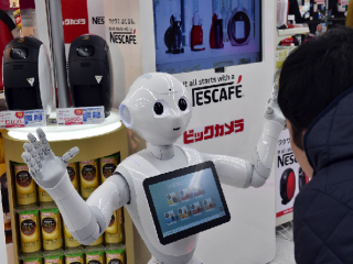 Friendly robot starts working in stores