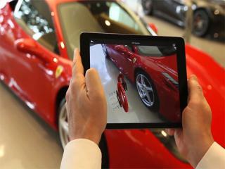 Ferrari use augmented reality in showroom