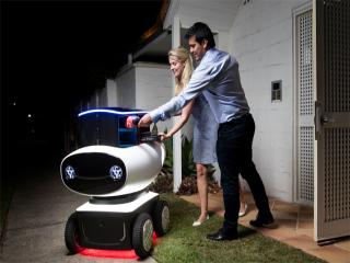 Dominos pizza delivery robot