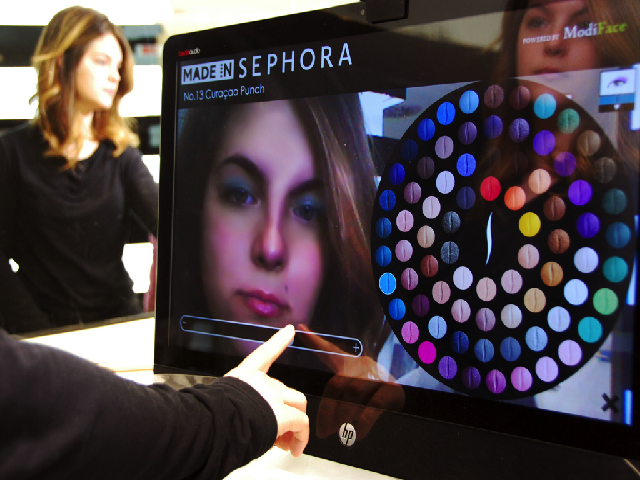 Sephora's augmented reality mirror for testing makeup